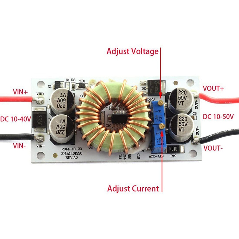 Vvikizy Booster de tension et constant Module Convertisseur Abaisseur-Booster 0.5‑30V 4A DC‑DC