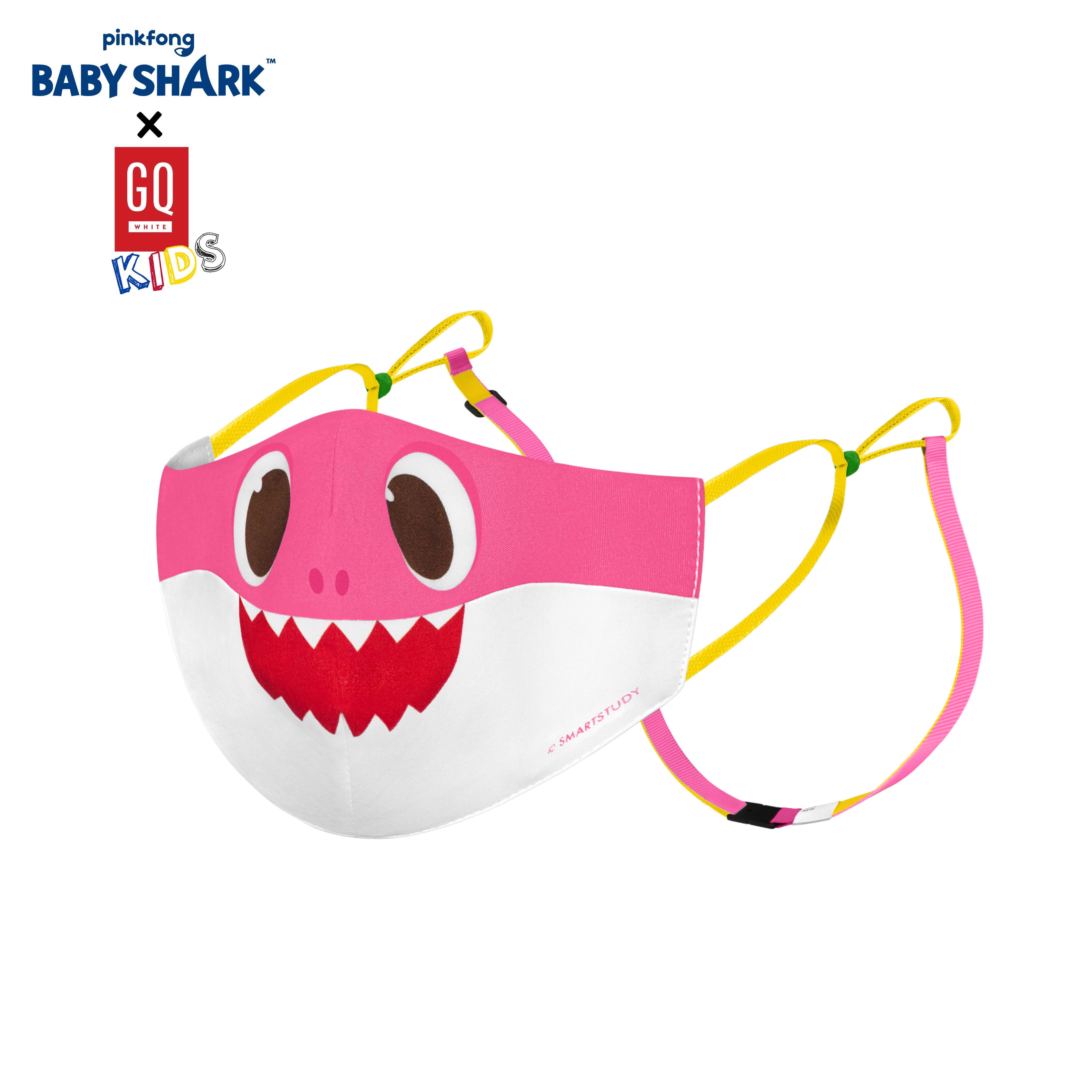 GQWhite Kids Mask หน้ากากเด็ก ผ้าสะท้อนน้ำ รุ่น  Pinkfong Mommy Shark