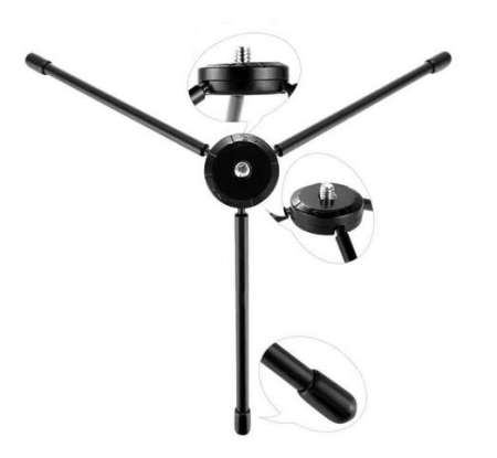 Camera Mobile Phone Self Timer Three Foot Tripod Mini All Metal Ultra Stable Triangle Bracket Universal Interface Accessories / กล้องมือถือตัวจับเวลาสามเท้า ขาตั้งกล้องขนาดเล็กโลหะอัลตร้ามั่นคงสามเหลี่ยมยึดอินเตอร์เฟซอุปกรณ์สากล