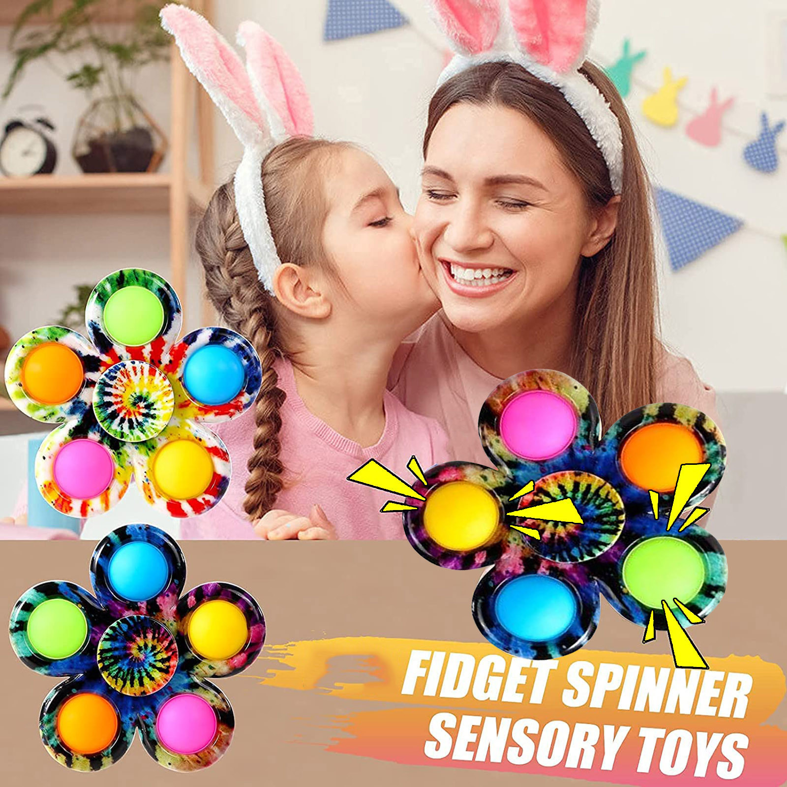 Fidget Toys ชุดของเล่น Push Bubble บรรเทาความเครียด Sensory Fidget สำหรับของเล่นเด็ก (2 ชิ้น)