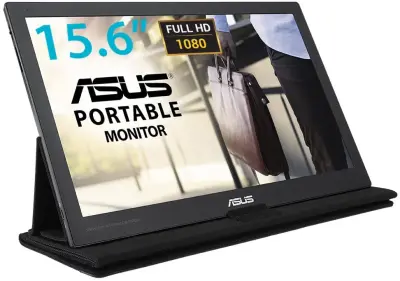 ASUS MB169C+ 15.6 Inch USB Type-C Portable Monitor, FHD (1920x1080), IPS, Flicker free, Low Blue Light, TUV certified