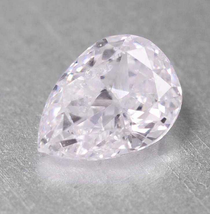 Fancy Pink Diamond 0.11 cts Pear Shape Loose Diamond Untreated Natural Color