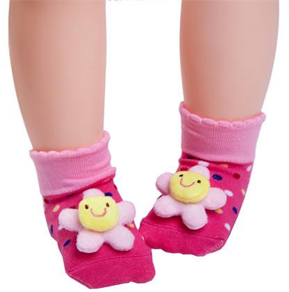 JZB497  Doll socks 3D cute socks non-slip rubber socks baby doll socks