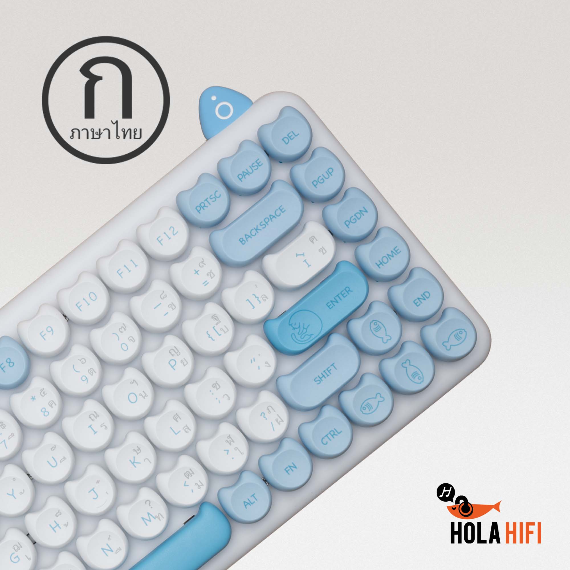 IQUNIX M80 Purry Cat Wireless Mechanical Keyboard ภาษาไทย รับประกัน 1