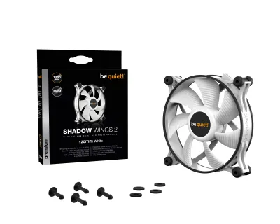Be quiet! Shadow Wings 2 WHITE 120mm PWM , Cooling Fan พัดลมเคส BL089 By Connext IT