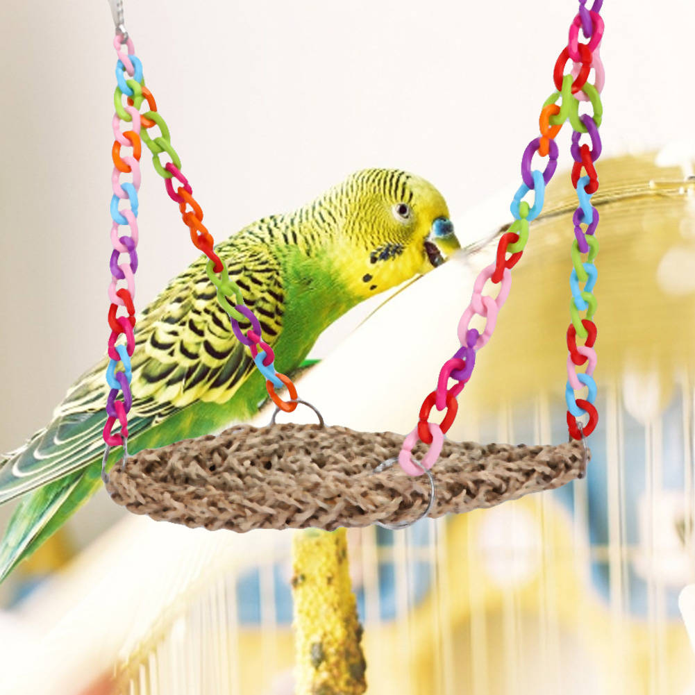 Parrot Swing Hammock ของเล่นแขวนนกแก้วนกเคี้ยวปีนของเล่นของเล่นสัตว์