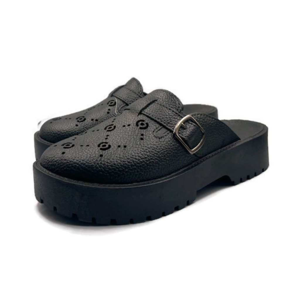 Gpatt: Sister Style Loafer 2023 รองเท้าแตะลำลองสไตล์เกาหลี รองเท้าแตะผู้หญิงพื้นนุ่ม รองเท้าแตะเปิดส้น รองเท้าแตะสวมแฟชั่น รองเท้าสไตล์ซ้อ สี ดำ ไซส์ EU 36 สี ดำไซส์ EU 36
