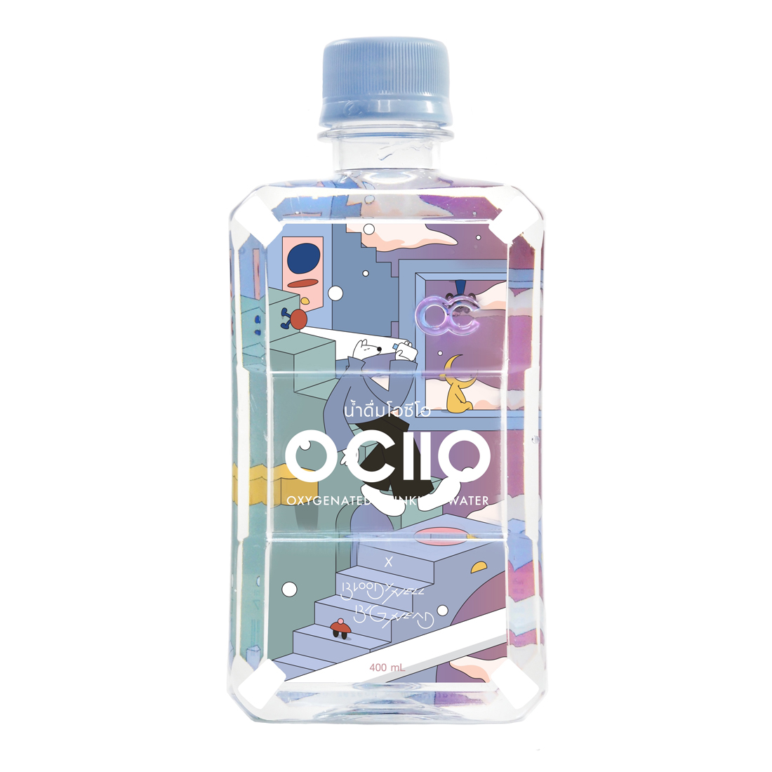 Ociio น้ำดื่มออกซิเจน ตราโอซีโอ 1 แพ็ค 6 ขวด คละสี Oxygen Water mix color (6x400ml)