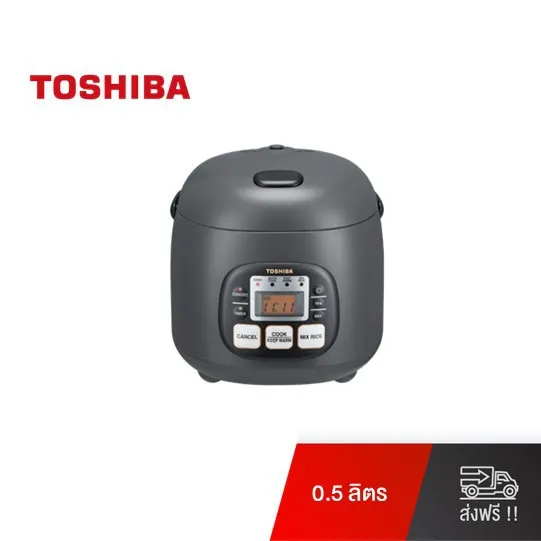 Toshiba หม้อหุงข้าวดิจิตอล ความจุ 0.54 ลิตร รุ่น RC-5MM(KH)A - (เทา)