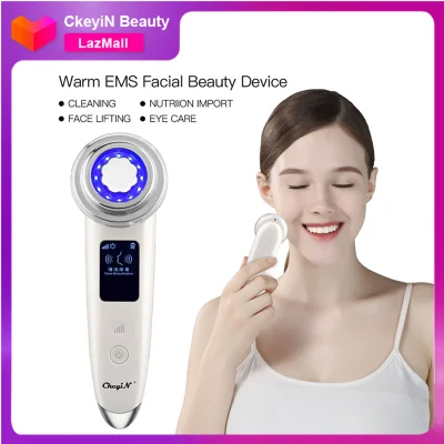 CkeyiN Face Massager Heating Skin Tightening Machine Anti Aging Device with 4 Modes for Wrinkle Remover, Skin Care Beauty Rechargeable