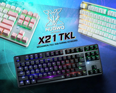 KEYBOARD (คีย์บอร์ด) NUBWO X-LUTION X21 TKL (RGB LED) (EN/TH)