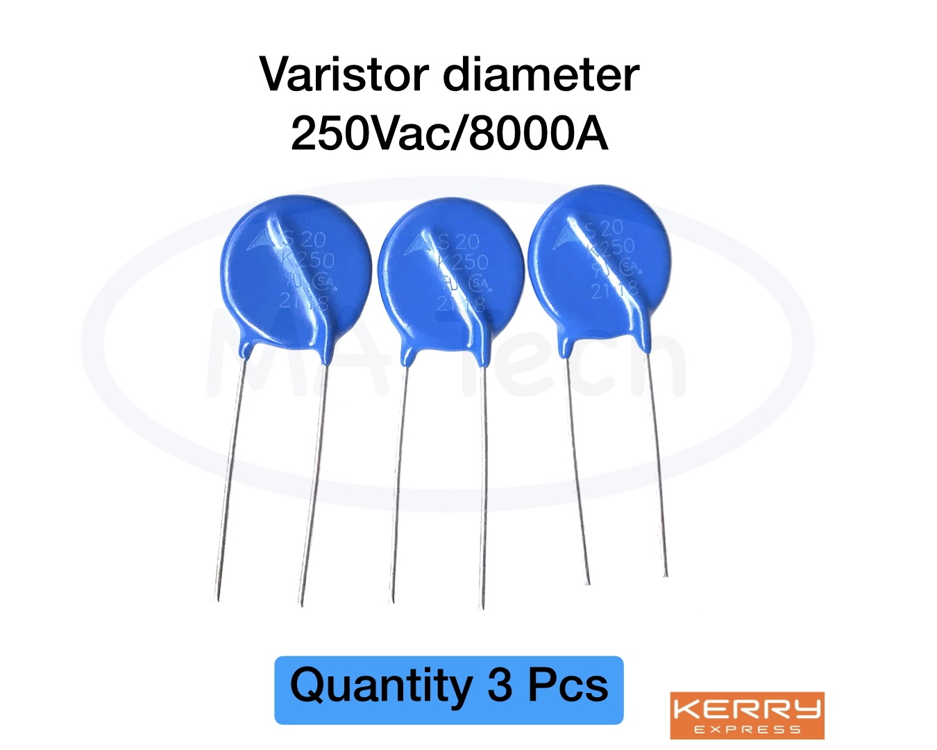 S20K250 Varistor 20mm 250V 8000A วาริสเตอร์ S20 K275 20mm 250V 8000A