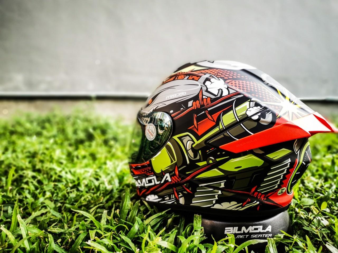 หมวกกันน็อค BILMOLA RAPID S ลาย รถถังสีเขียว