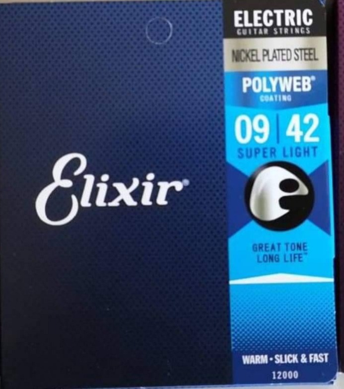 สายกีต้าร์ Elixir ไฟฟ้า เบอร์ 09/42 1 ชุด มี 6 เส้น แถมปิ๊ก 1 ตัว