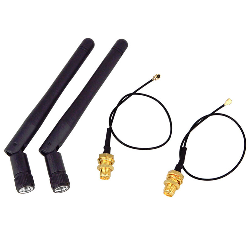 Uni 2pcs 10dbi Dual Band Wifi Antenna 24g 5g 58g Rp Sma Male Wlan Router Booster Mixasale 4928