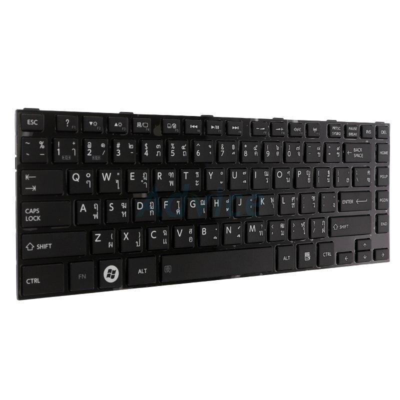 Keyboard TOSHIBA L840 (Black) 'PowerMax' (สกรีนไทย-อังกฤษ)