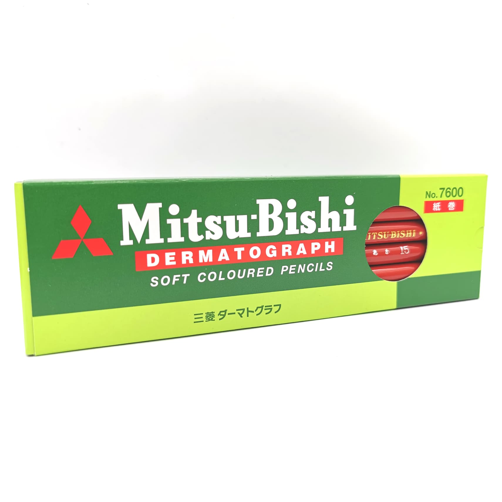 Mitsubishi Dermatograph No.7600 RED ดินสอเขียนกระจก มิตซูบิชิ 7600 แดง (1กล่อง/12ด้าม)