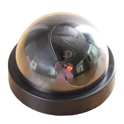 ATTRACTER Surveillance Dummy Dome Fake Camera with Light Security Flashing Red Accessories Led Q7F2