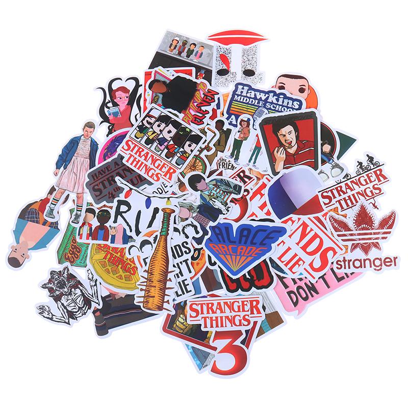 Foo 50pcs Stranger Things Skateboard Stickers Vinyl Laptop Luggage