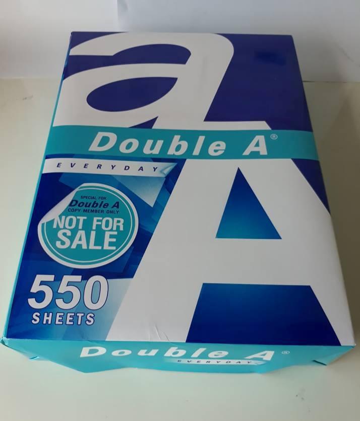 กระดาษถ่ายเอกสาร Double AA 70G A4 550 แผ่น /รีม