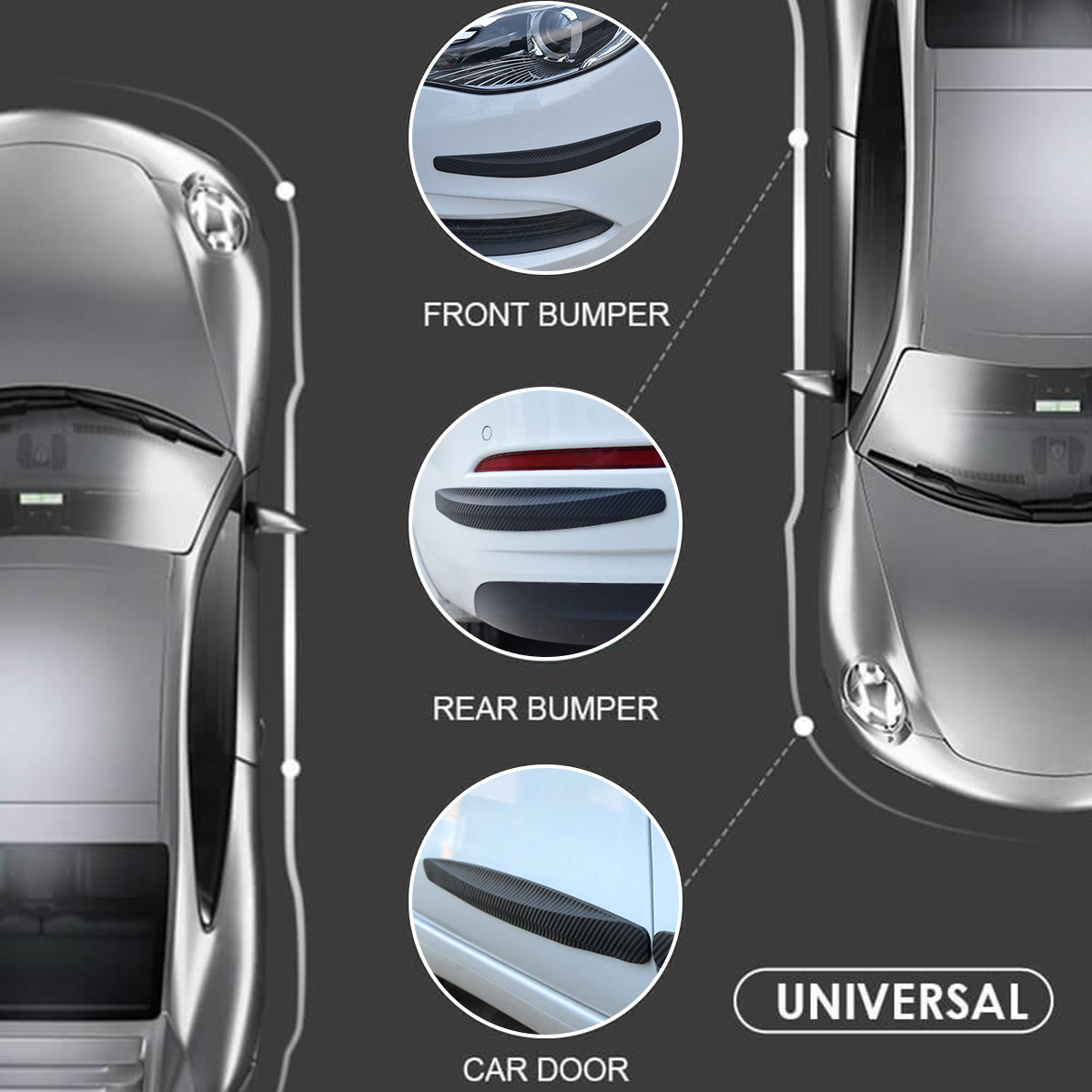 2Pcs Car Door Corner Protector Car Bumper Blade Strip Corner Guard Anti