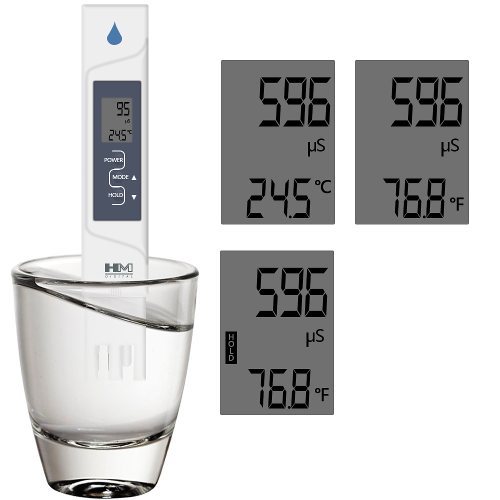2 in 1 AP 2 EC meter HM Digital EC Temperature Water Quality With