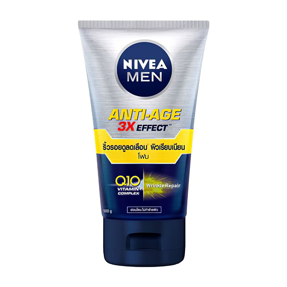 นีเวีย เมน แอนตี้ เอจ โฟมล้างหน้า NIVEA MEN นีเวีย เมน คิวเท็น โฟม 100 กรัม สูตรลดริ้วรอย เรียบเนียน