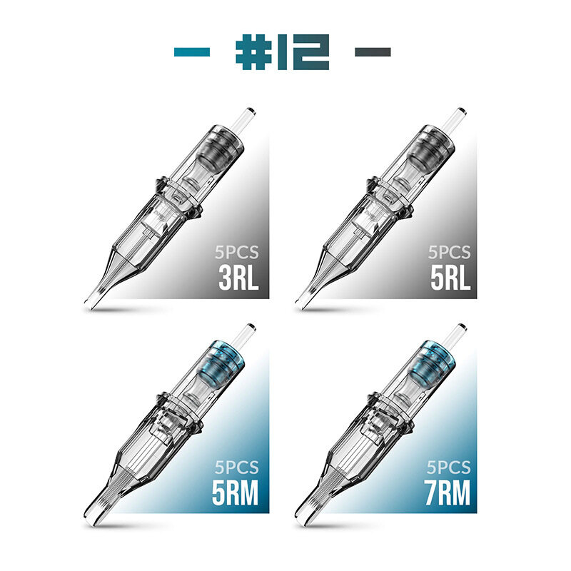 20-Pack ตลับสแตนเลสเข็มสัก อุปกรณ์สัก RLRMM1RS ลวดสัก 0.35 มม. 3RL 5RL ...