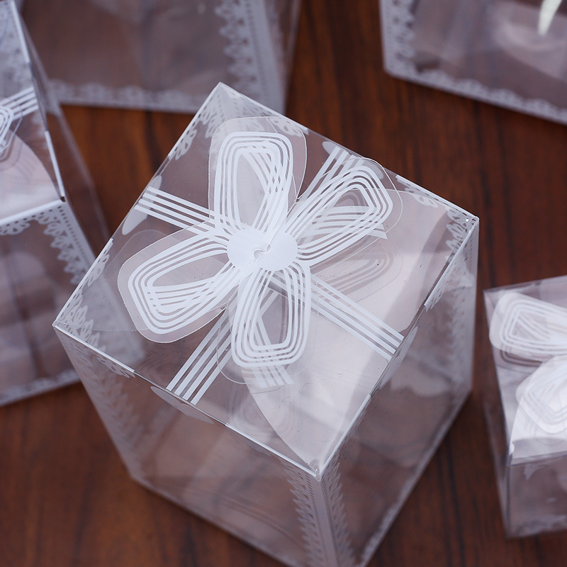 10 Cái Hộp Nhựa PVC Trong Suốt Đám Cưới/Giáng Sinh Màu Xanh Dương, Sự Kiện Đóng Gói Kẹo Sô Cô La