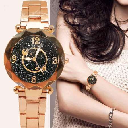 Zazzy Dolls นาฬิกาข้อมือ สายสแตนเลส นาฬิกากากเพชร นาฬิกาดวงดาว ระบบ Quartz ดูเวลาง่าย รุ่น ZD-0225