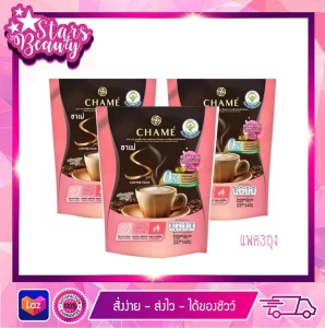 ภาพหน้าปกสินค้า[ถุงชมพู] Chame Sye Coffee Pack Collagen ชาเม่ ซาย คอฟฟี่ แพค คอลลาเจน [3 ถุง] กาแฟปรุงสำเร็จชนิดผง แพคเก็ตใหม่ ที่เกี่ยวข้อง