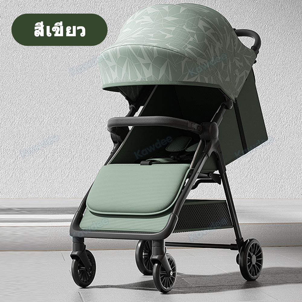 👶Kawdee👶Heavy duty five point seat belt stroller with 360 ° rotating umbrella double brake design durable for use
