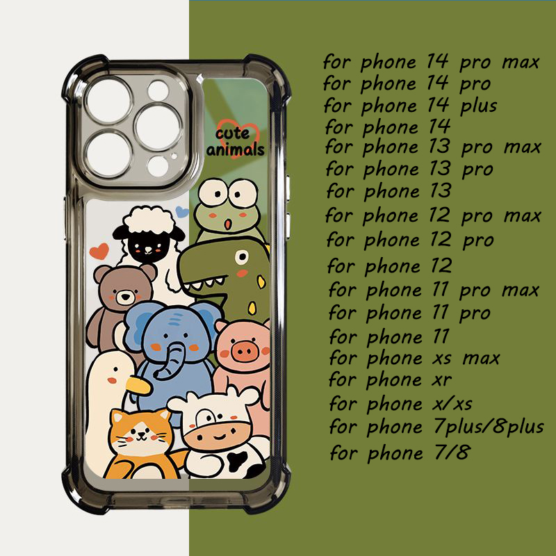 Ốp Điện Thoại Silicon TPU Mềm Trong Suốt Chống Sốc Chống Vỡ In Họa Tiết Dễ Thương Cho IPhone 14 12 13 11 Pro XS Max XR X 8 7 Plus