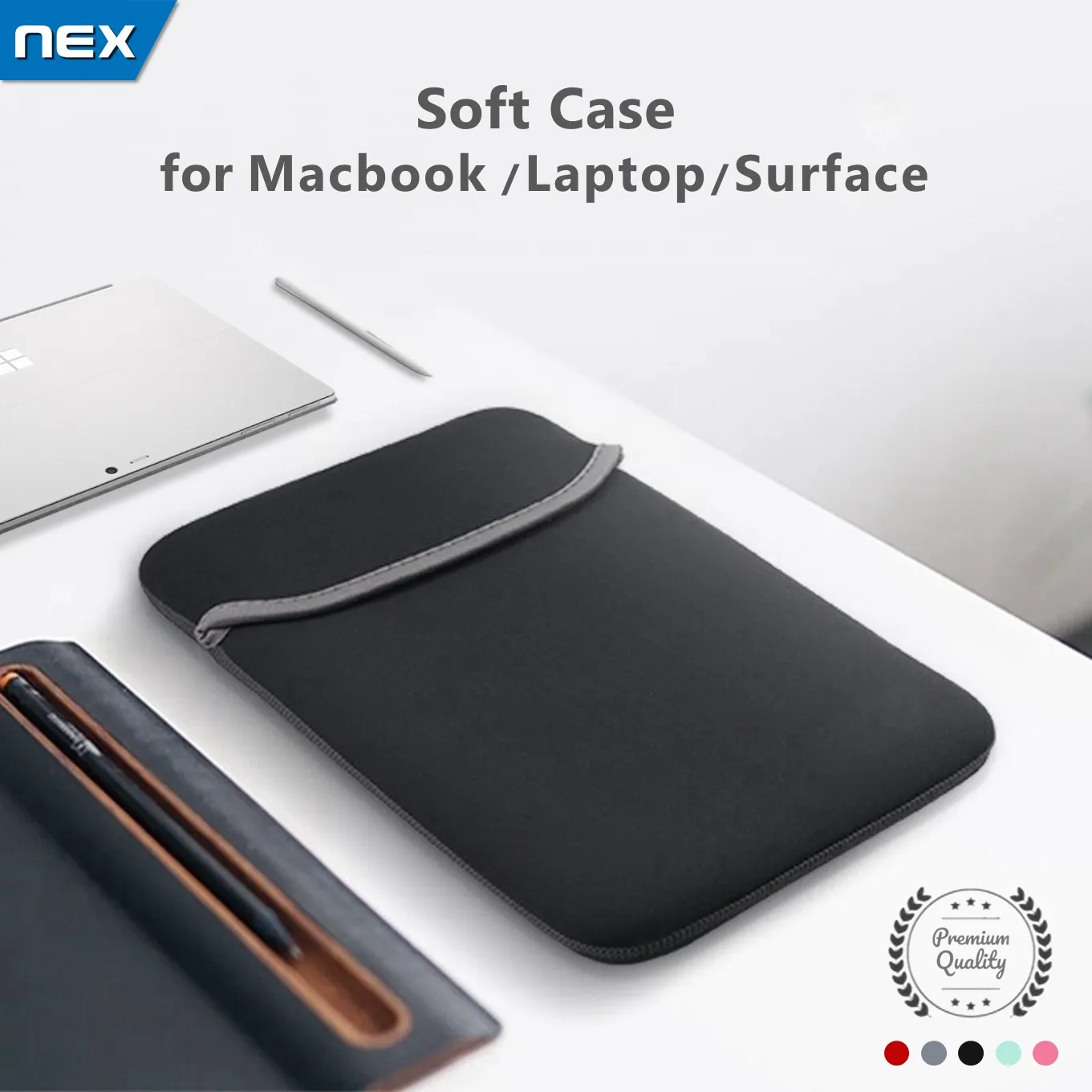 NEX กระเป๋าโน๊ตบุ๊ค เคสโน๊ตบุ๊ค ซองแล็ปท็อป iPad เคสแท็บเล็ต soft case เคสMacbook Air Pro ซองโน๊ตบุ๊ค 10 11 12 13 14 15นิ้ว กระเป๋าMacbook เคสไอแพด Laptop Sleeve Case