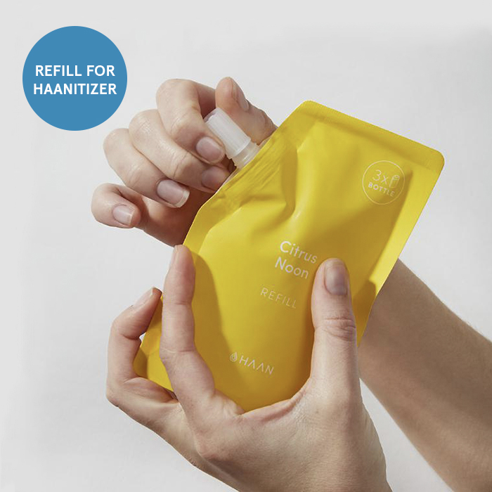 HAAN Daily Mood 100ML Refill Pouch - Hand Sanitizer ถุงเติมสเปรย์แอลกอฮอล์ฮานขนาด 100ML  พร้อมว่านหางจรเข้ กลิ่นธรรมชาติ