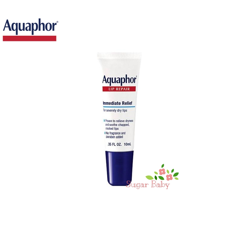 Aquaphor Lip Repair Immediate Relief Fragrance Free (10 ml) ลิปบาล์มบำรุงริมฝีปาก