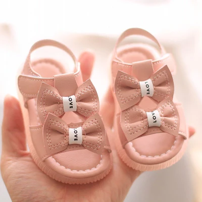 Girls Sandals 2021 New Princess Walking Shoes for Girl Baby Toddler Shoes 10 Months Fashion Cute Non-slip Soft Soles 0-1-2 Years Old
