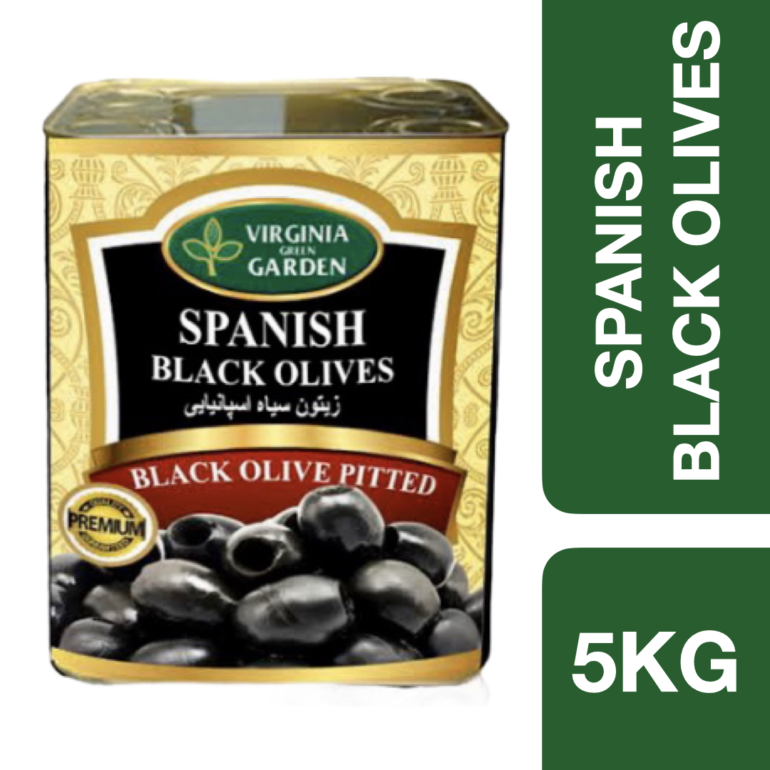 Virginia Green Garden Spanish Black Olives 5kg ++ เวอร์จิเนียกรีนการ์เด้น มะกอกดำ 5 กิโล
