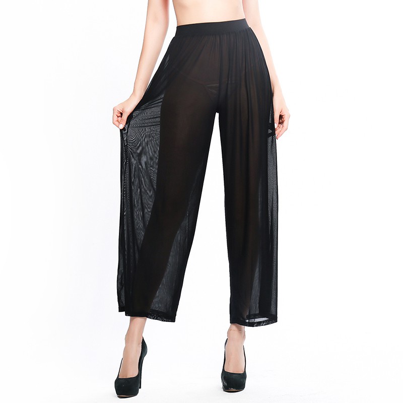 【Ready stock】Women Beach Mesh Sheer Pants Cover Up Swimwear Beach