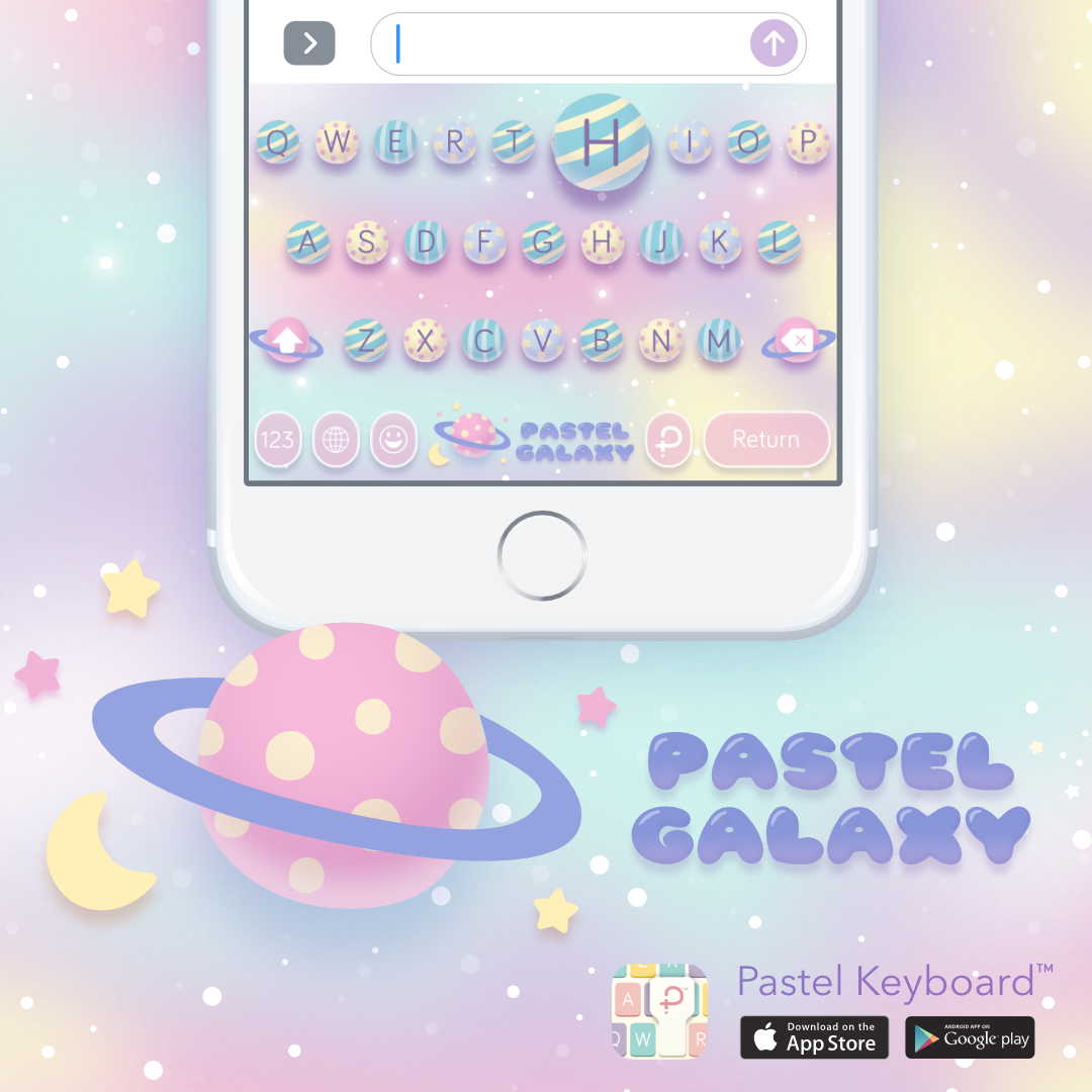 Pastel Galaxy Keyboard Theme⎮(E-Voucher) for Pastel Keyboard App