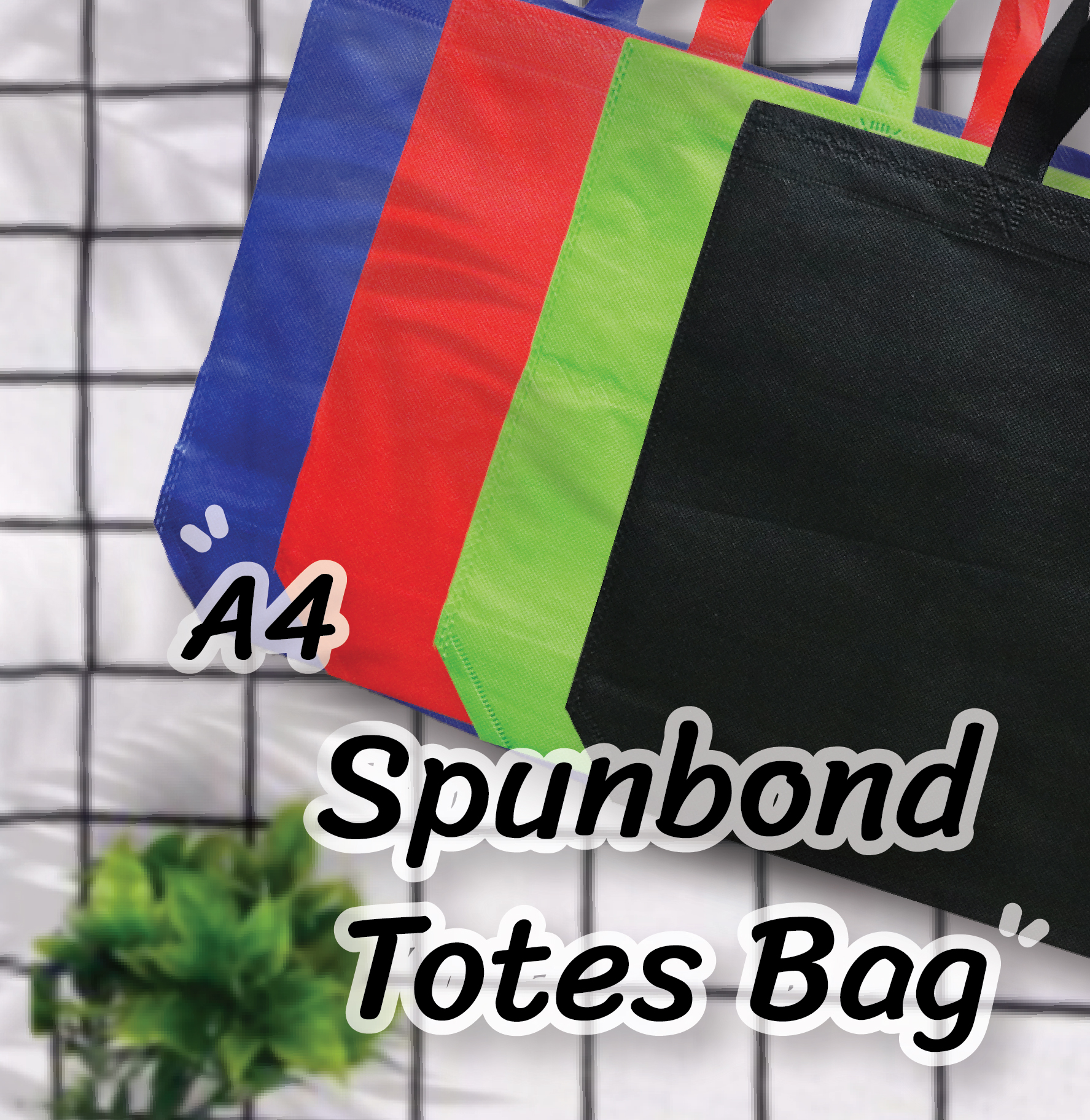 กระเป๋าผ้าสปันบอนด์ | Spunbond Totes Bag กระเป๋าใส่เอกสารขนาด A4 S-BAG-S-02