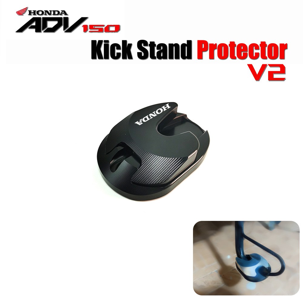 RENZO HONDA adv pcx 150 forza 300 350 ตีนเป็ด แผ่นรองขาตั้ง V2 Logo HONDA Side Stand Extension Pad Kick Stand Extra Pad