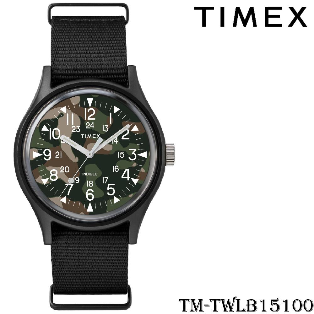 Timex TM-TWLB15100 นาฬิกาข้อมือผู้ชายและผู้หญิง สายผ้าไนล่อน สีดำ