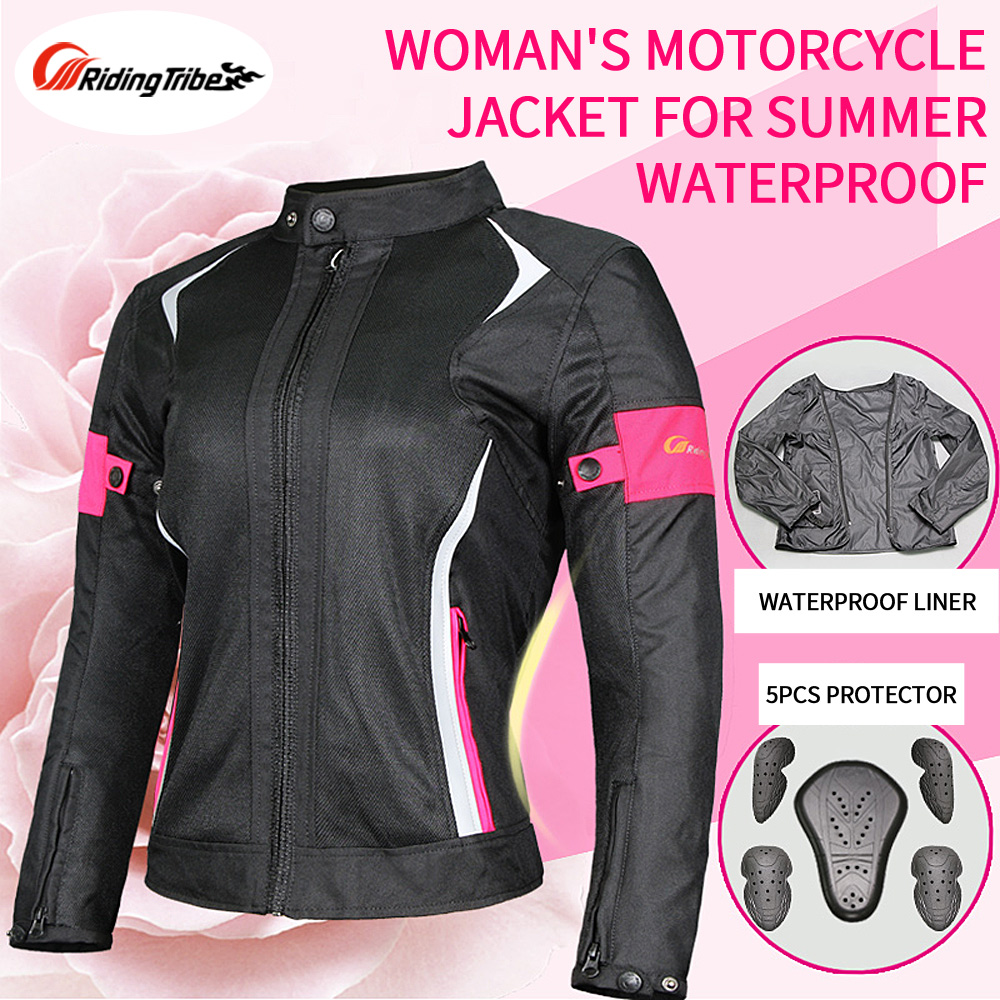 Riding Tribe รถจักรยานยนต์กันน้ำผู้หญิงฤดูร้อนกางเกง Moto Racing เสื้อผ้าสะท้อนแสงเสื้อผ้าป้องกันเกราะ JK-52