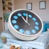นาฬิกาแขวนขนาด 7.5 นิ้ว นาฬิกาบ้าน นาฬิกาออฟฟิศ นาฬิกาแขวนผนัง Value Clock [เลขฟ้า ขอบเงิน]