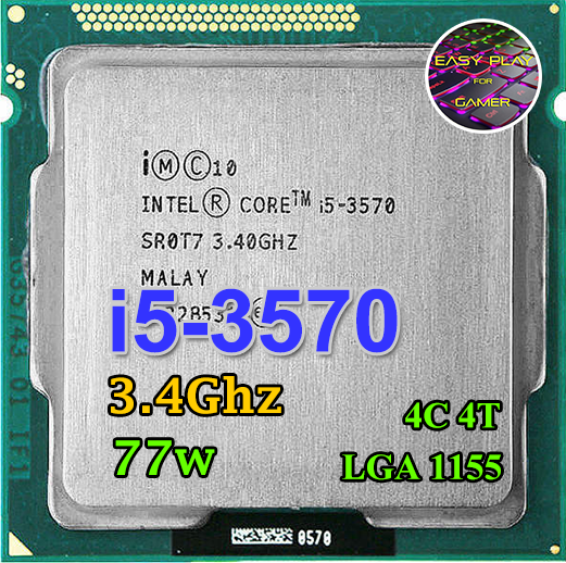 ซีพียู CPU Intel Core i5-3570 3.4 GHz 4คอ4เทรด 77W LGA 1155 ฟรีซิลิโคน1ซอง i5 3570
