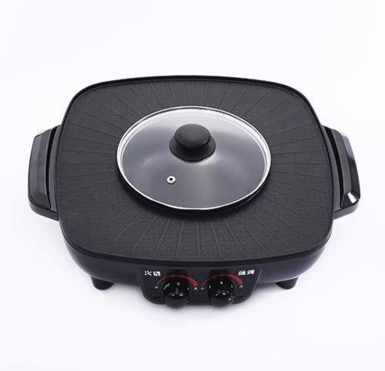 Smart home Electric Grill With Pot 2 in 1 Square เตาปิ้งย่างเอนกประสงค์หร้อมหม้อสุกี้ SM-EG1802 อาหารไม่ติดกระทะ ล้างออกง่าย Smart home Electric Grill With Pot 2 in 1 Square เตาปิ้งย่างเอนกประสงค์หร้อมหม้อสุกี้ SM-EG1802 อาหารไม่ติดกระทะ ล้างออกง่าย