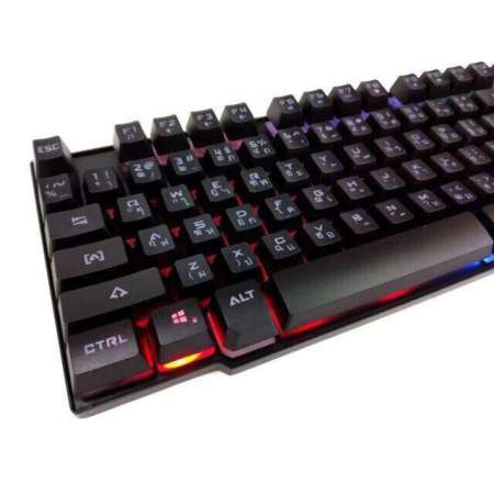 Nubwo คีย์บอร์ดเกมมิ่ง มีไฟ Gambit Gaming keyboard รุ่น NK-17+NUBWO Predator เมาส์มีไฟ 7 สี Optical Mouse รุ่น NM-68 + ฟรีแผ่นรองเมาส์