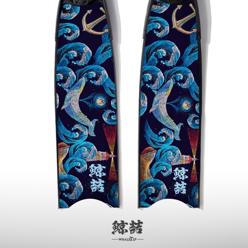 Whaleup Freediving Fins Skins Customized Sticker Coating（it is NOT FIN