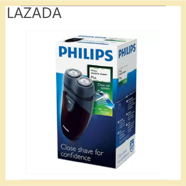 （100%เดิม）Philips เครื่องโกนหนวดแบบแห้ง PQ206/18